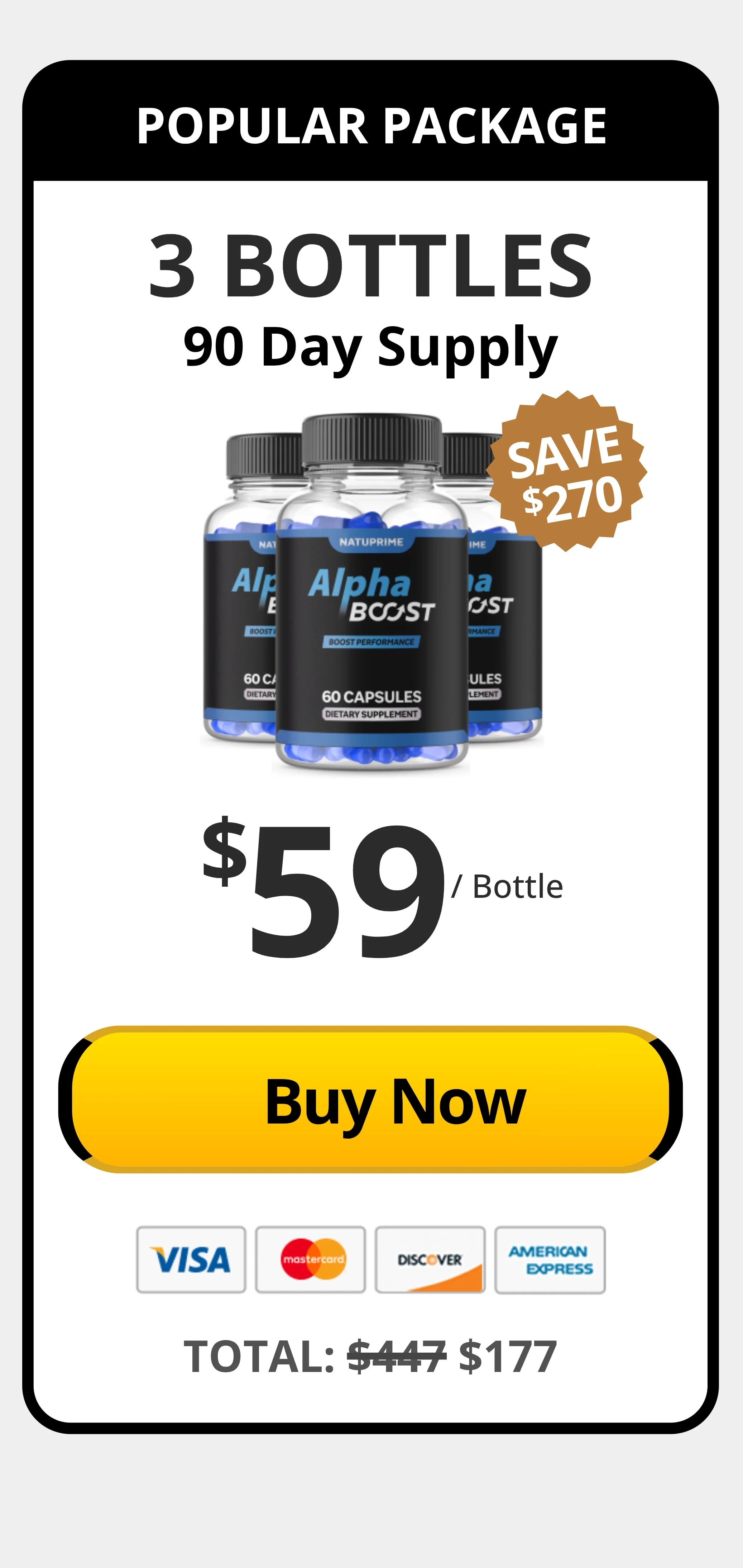 Alpha Boost™ 3 bottles pricing